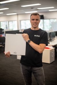 Redback Tech CEO with New Gridtied Inverter